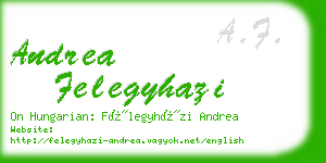 andrea felegyhazi business card